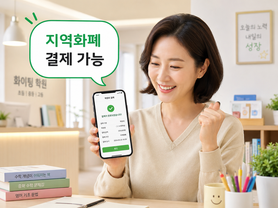 학원비결제 어나더클래스, 지역화폐부터 여러 카드 분할결제까지, 학원비수납을 더 유연하게