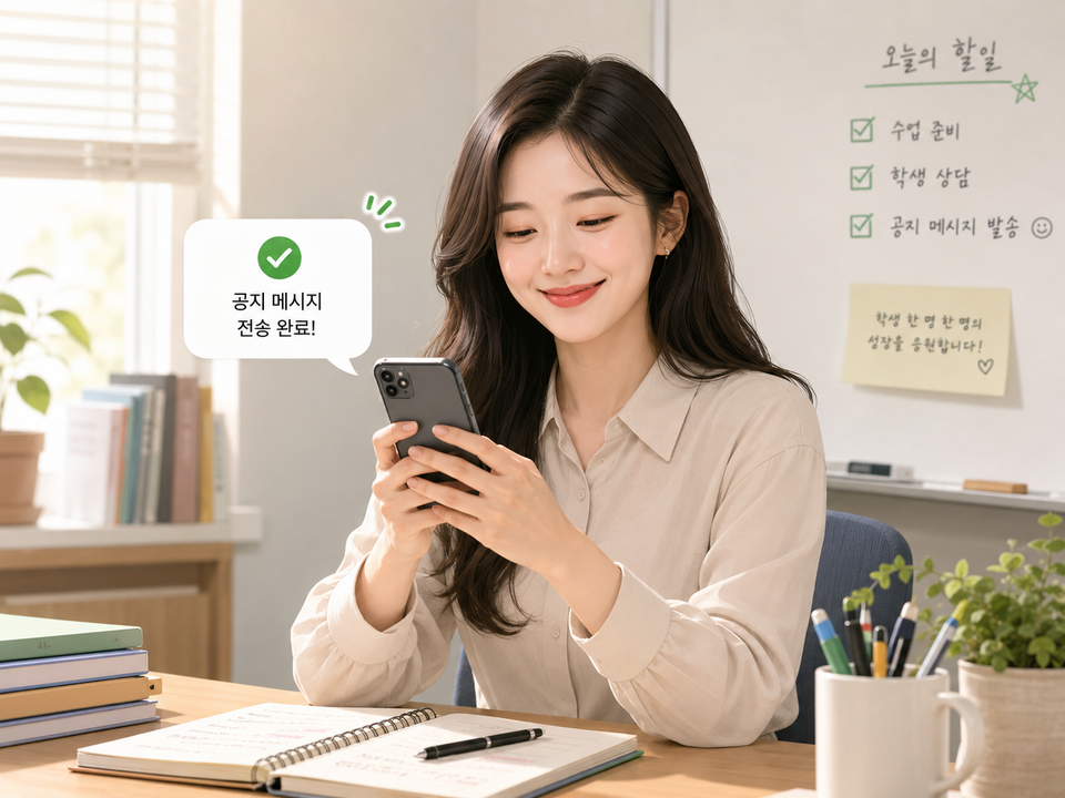 그거 아세요? 여러 명에게 한번에 작성해서 보내도 개인 알림장처럼 전달됩니다